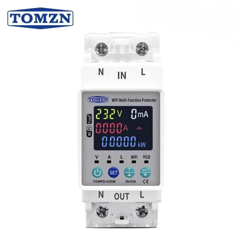 TOMZN TOMPD-63SW WiFi Smart Circuit Breaker with Real-Time Energy Monitoring and App Control