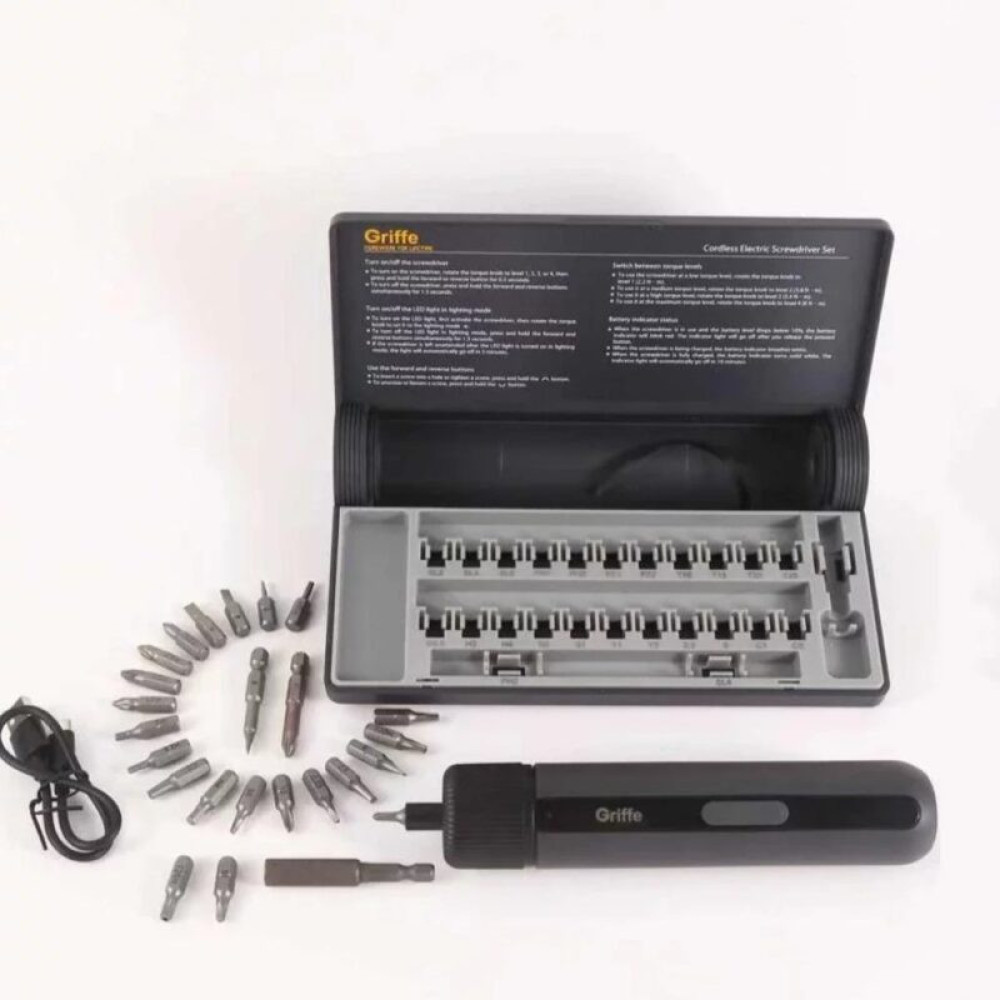 Griffe Cordless Electric Screwdriver Set