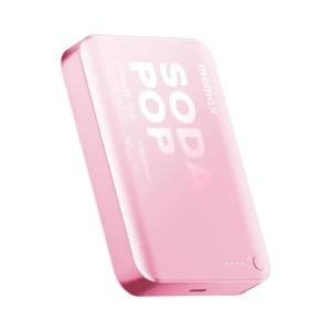 Momax 1-Power Pass Soda Pop Magnetic Wireless Power Bank 10000mah – Pink